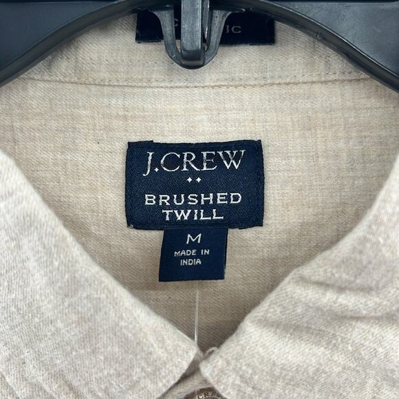 J. Crew Men's Brushed twill shirt - Cream Heather - Medium - NWT - Picture 4 of 7